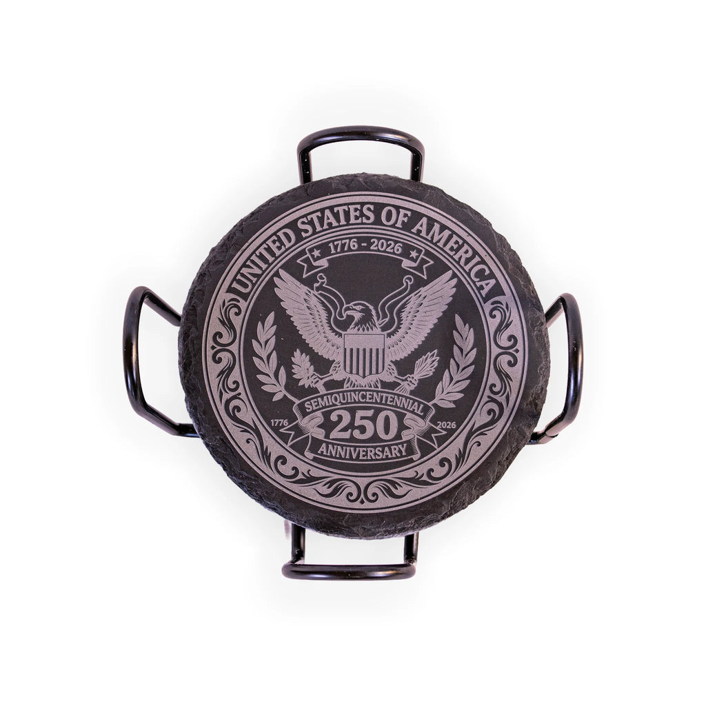 USA 250th Anniversary Engraved Slate Coaster Set – 1776–2026 Semiquincentennial Gift