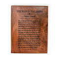The Man in the Arena Wooden Plaque – Theodore Roosevelt Quote Wall Art
