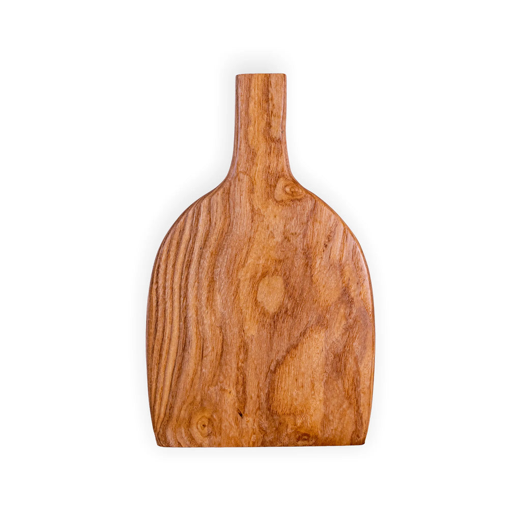 Handcrafted Ash Wood Vase – Sculptural Dried Flower Décor