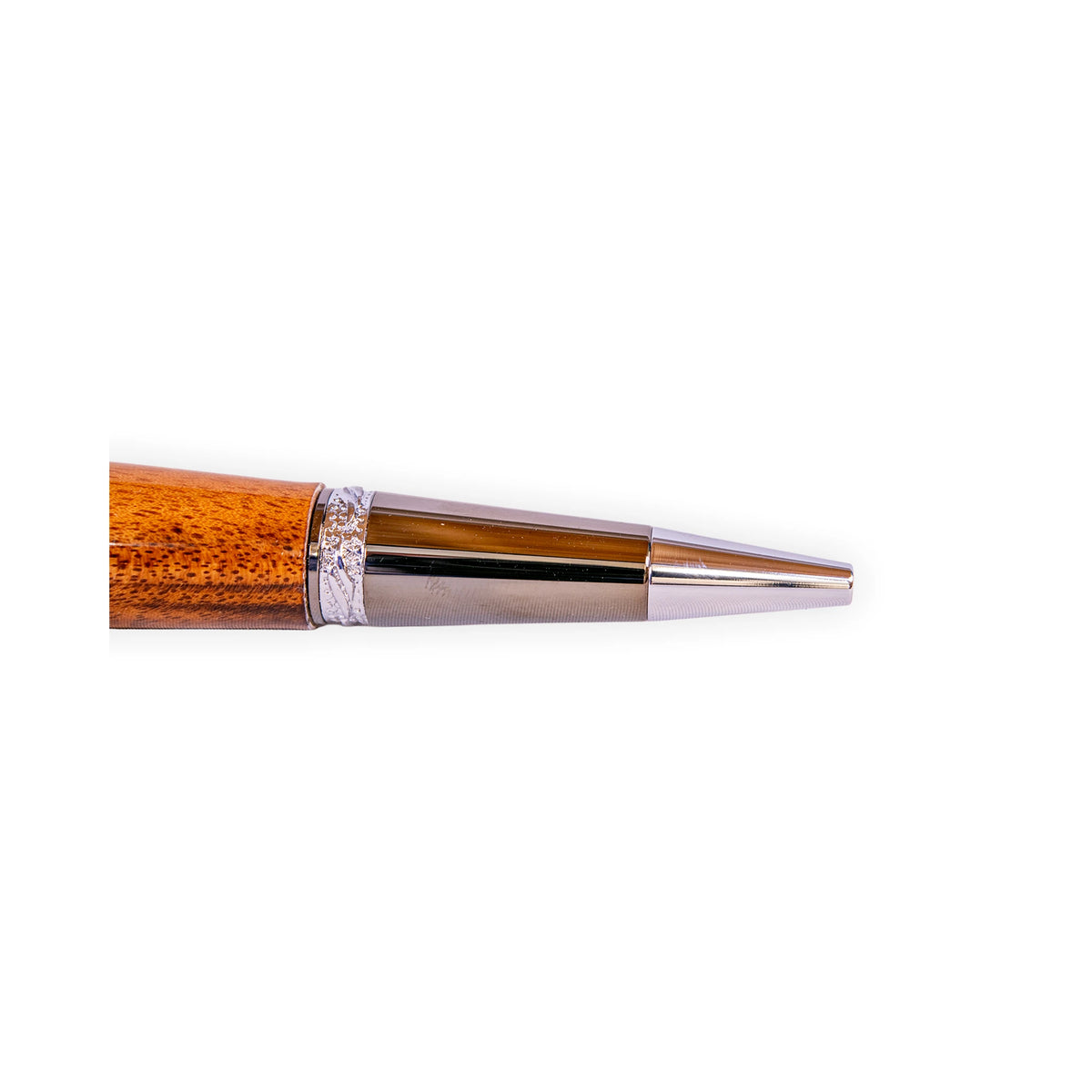 Handcrafted Bubinga Wood Click Ballpoint Pen with Gunmetal Hardware