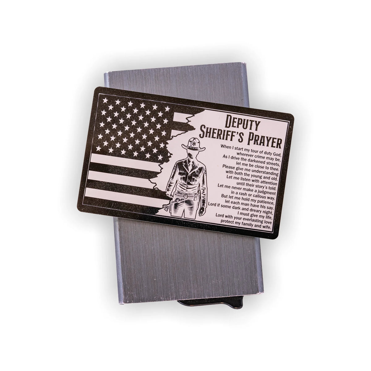 Deputy Sheriff’s Prayer Laser-Engraved Aluminum Wallet Card
