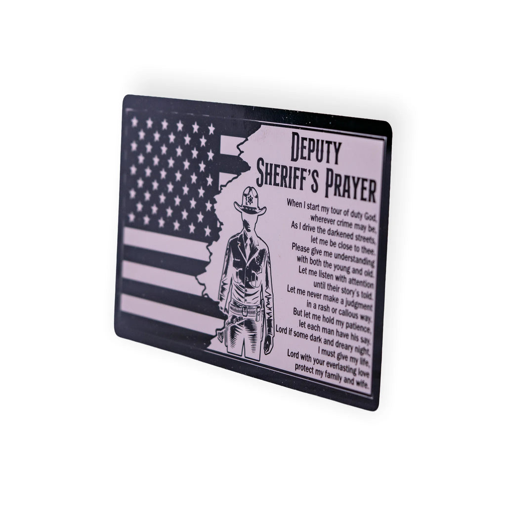 Deputy Sheriff’s Prayer Laser-Engraved Aluminum Wallet Card