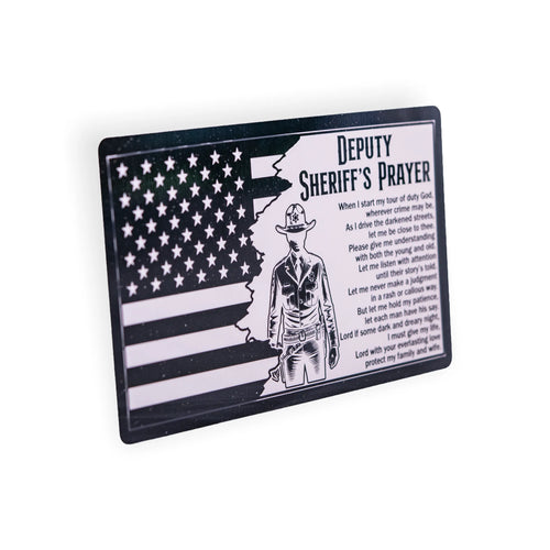 Deputy Sheriff’s Prayer Laser-Engraved Aluminum Wallet Card