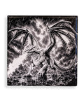 Black and White Dragon Wall Plaque – Gothic Fantasy Décor