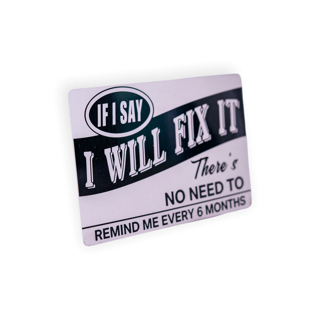 “I’ll Fix It” Funny Engraved Aluminum Wallet Card – Husband Gift