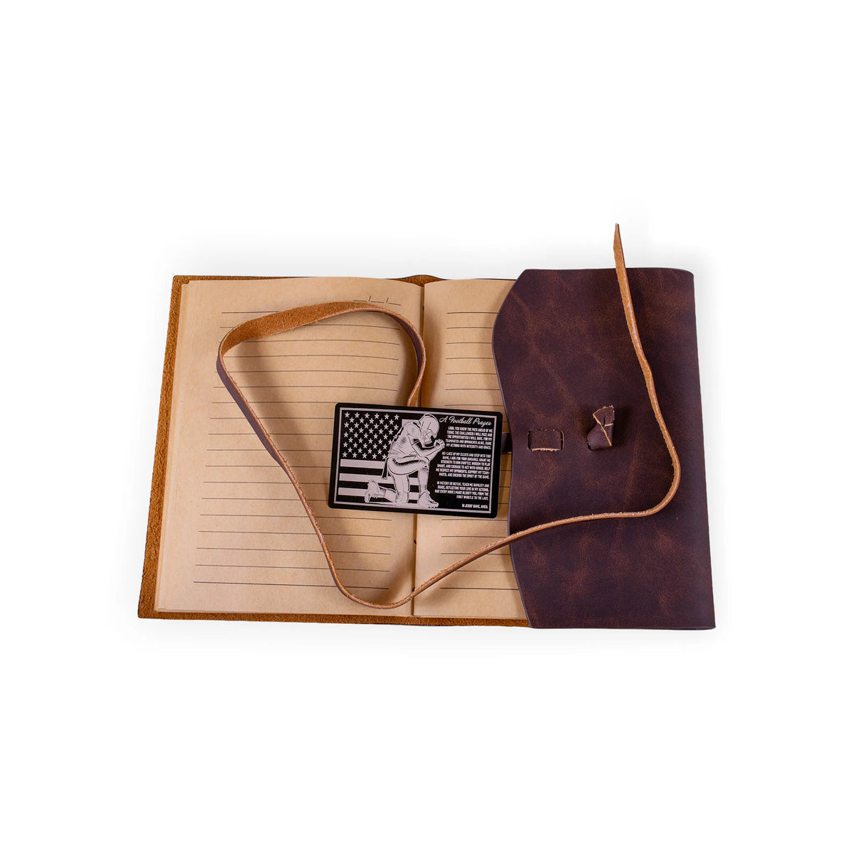 Football Prayer Laser-Engraved Aluminum Wallet Card