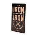 Iron Sharpens Iron Proverbs 27:17 Engraved Aluminum Wallet Card