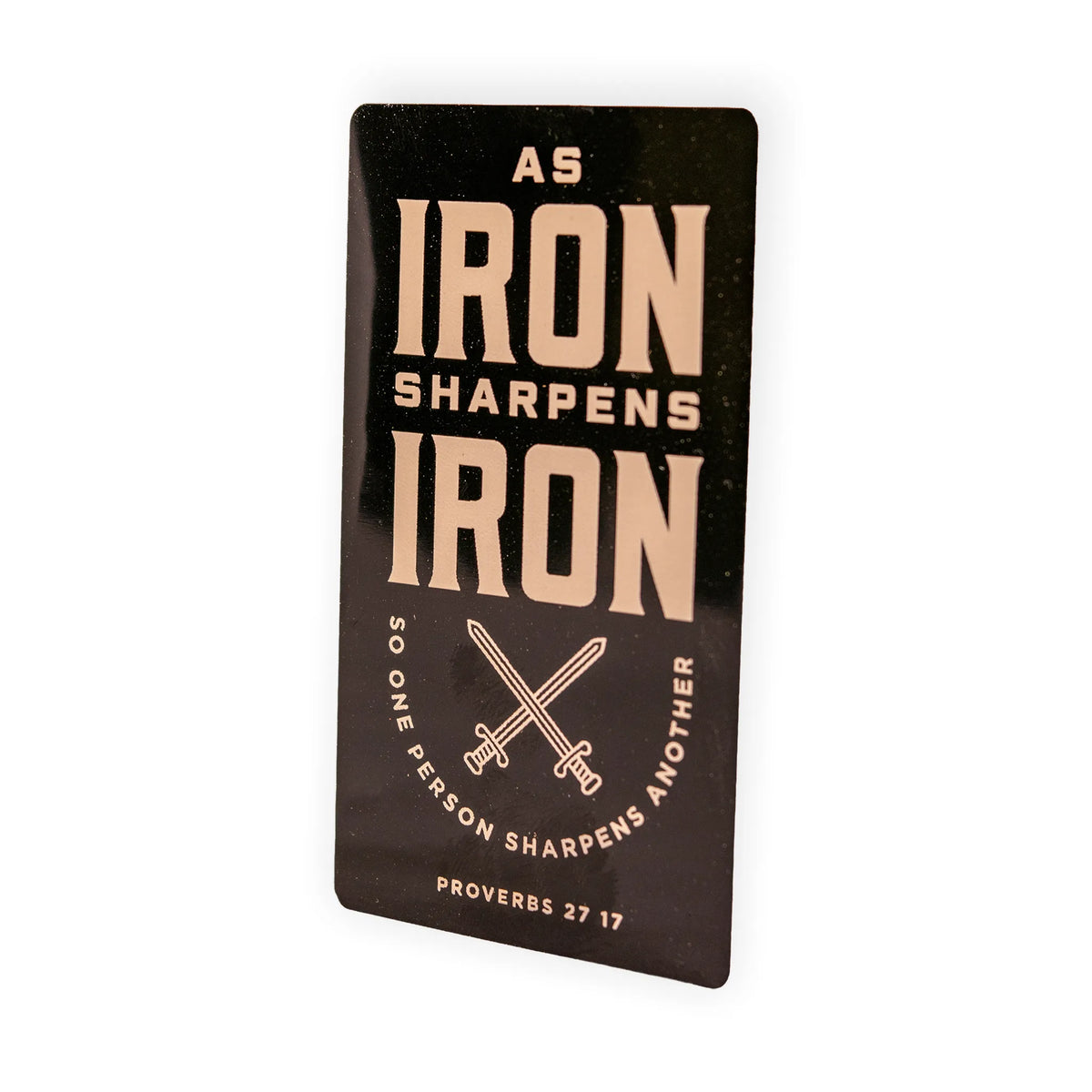 Iron Sharpens Iron Proverbs 27:17 Engraved Aluminum Wallet Card