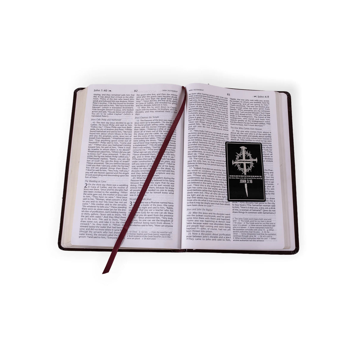 John 3:16 Christian Engraved Aluminum Wallet Card – Cross and Crown of Thorns