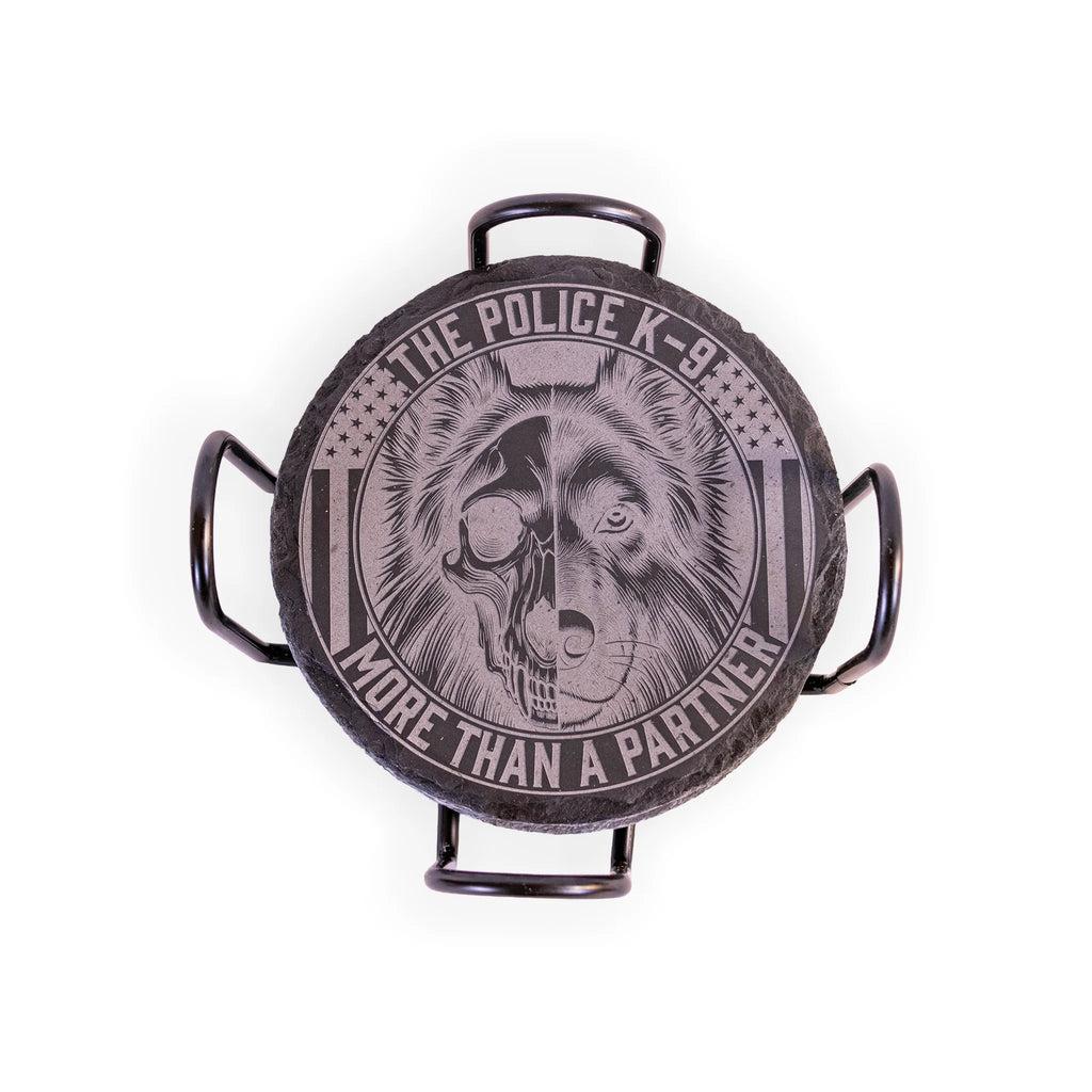 Police K-9 “More Than a Partner” Engraved Slate Coaster – Law Enforcement Gift