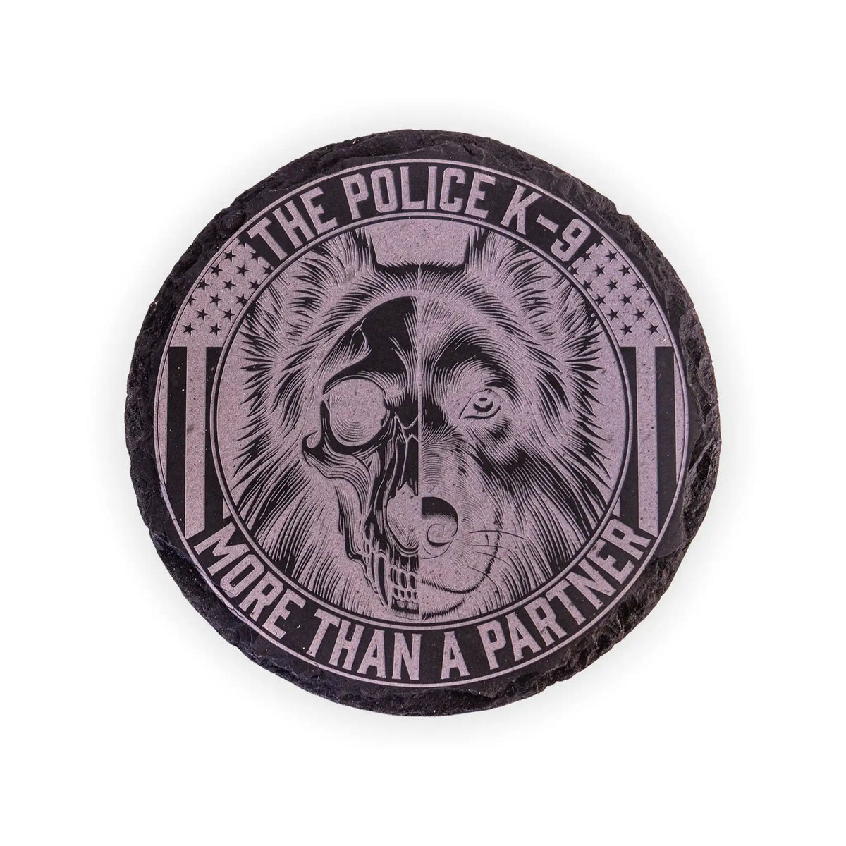 Police K-9 “More Than a Partner” Engraved Slate Coaster – Law Enforcement Gift