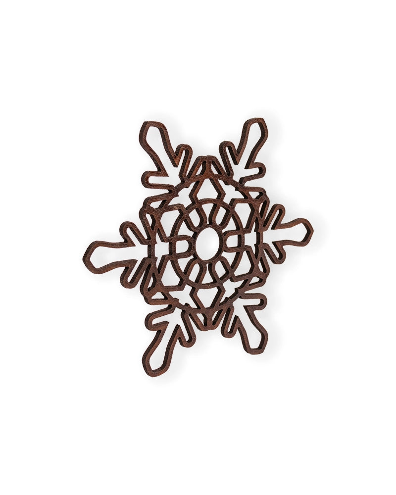 Wooden Snowflake Christmas Ornament – Rustic Holiday Décor