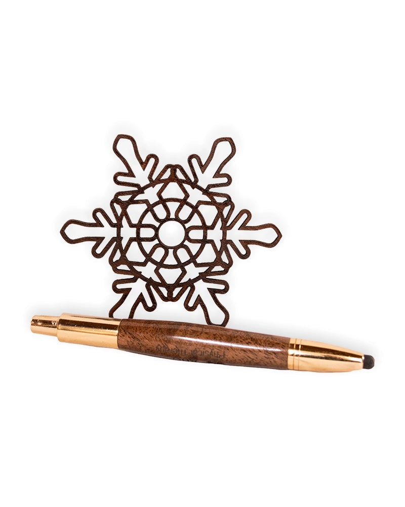 Wooden Snowflake Christmas Ornament – Rustic Holiday Décor