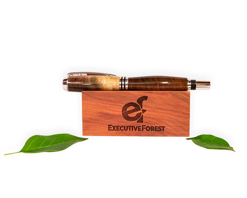 Tycoon Handcrafted Walnut Rollerball Pen – Executive Gift