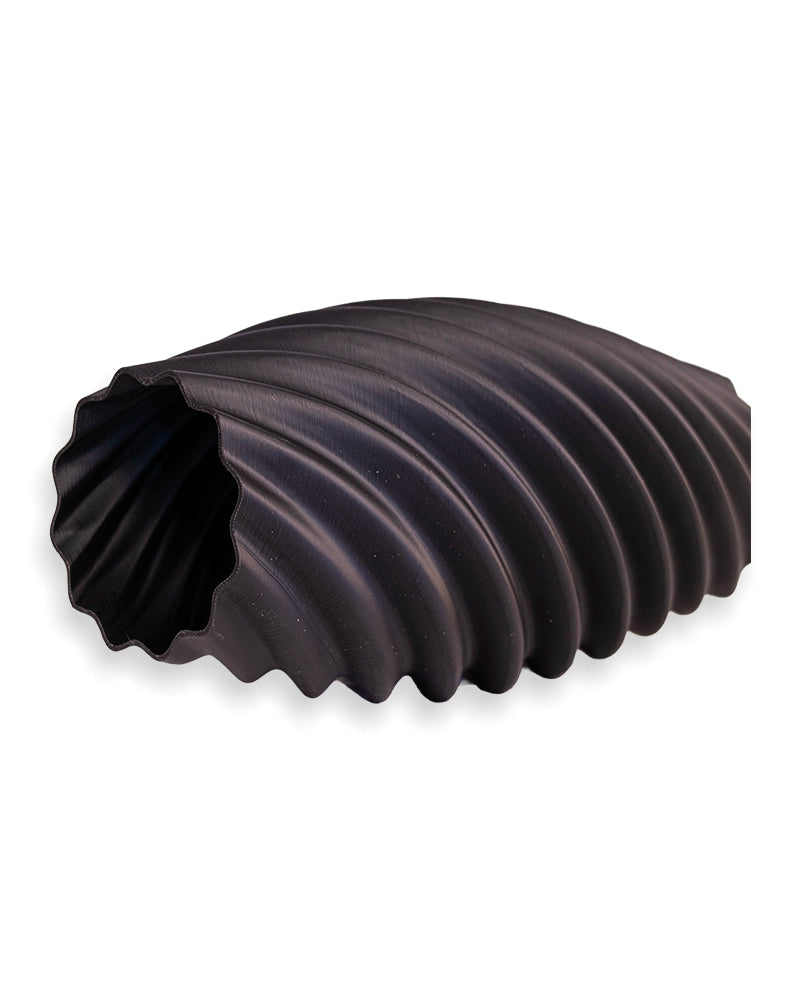 Modern Black Spiral Vase – 3D-Printed Twisted Home Décor