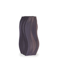 Modern Charcoal Wave Vase – 3D-Printed Sculptural Home Décor