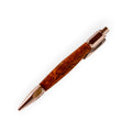 Handcrafted Bubinga Wood Click Ballpoint Pen with Chrome Hardware