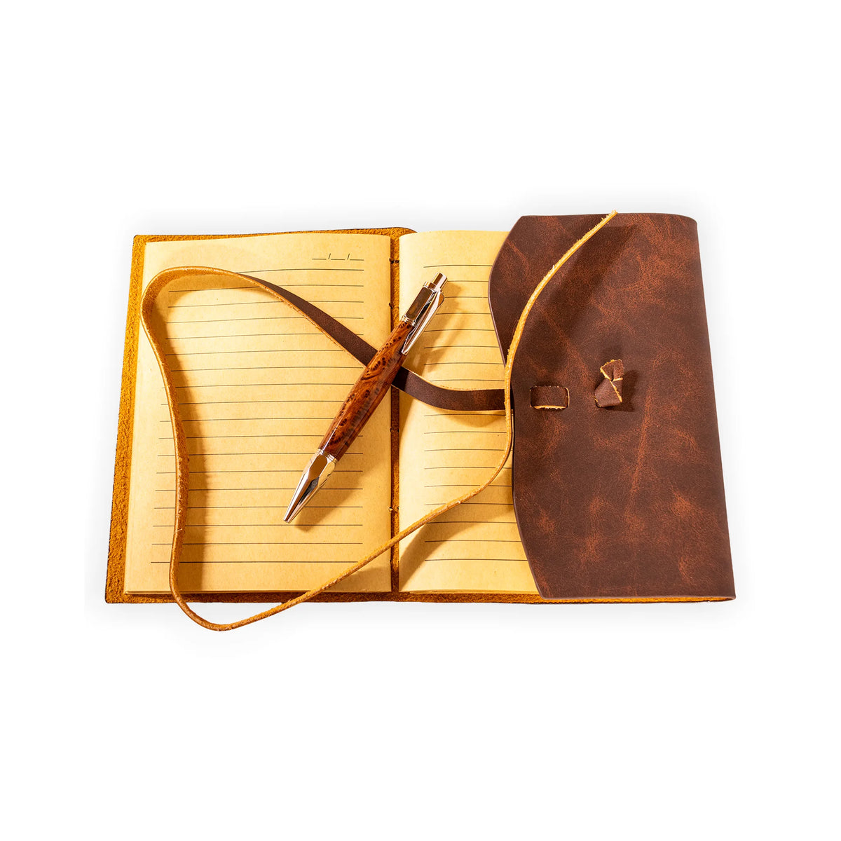 Handcrafted Bubinga Wood Click Ballpoint Pen with Chrome Hardware