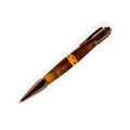 Handcrafted Walnut Celtic Knot Inlay Click Ballpoint Pen – Gunmetal