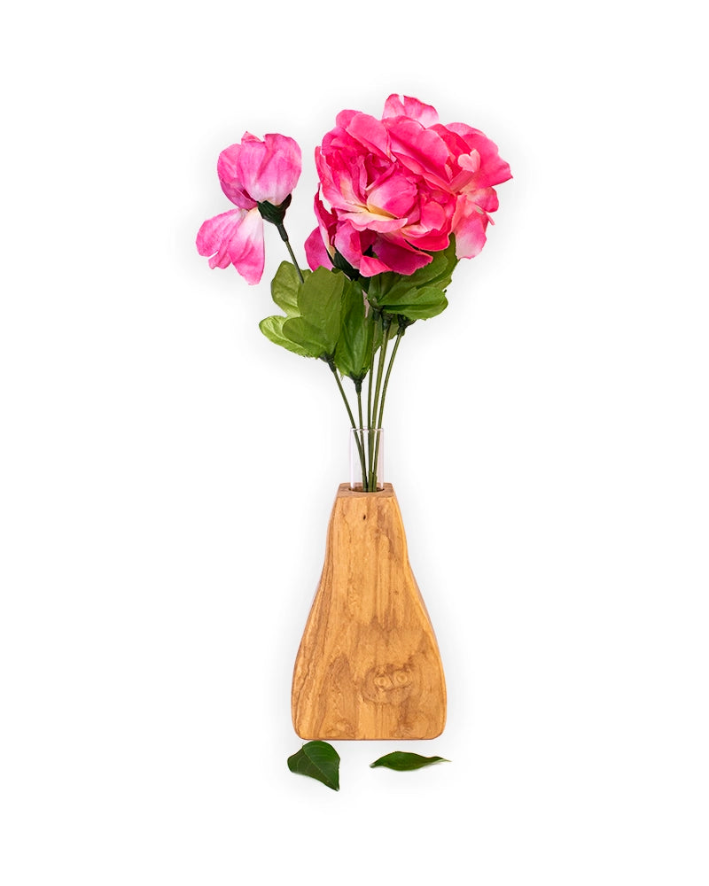 Minimalist Wooden Single-Stem Bud Vase – Natural Home Décor