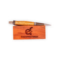 Handcrafted Zebrawood Click Ballpoint Pen with Gunmetal Hardware