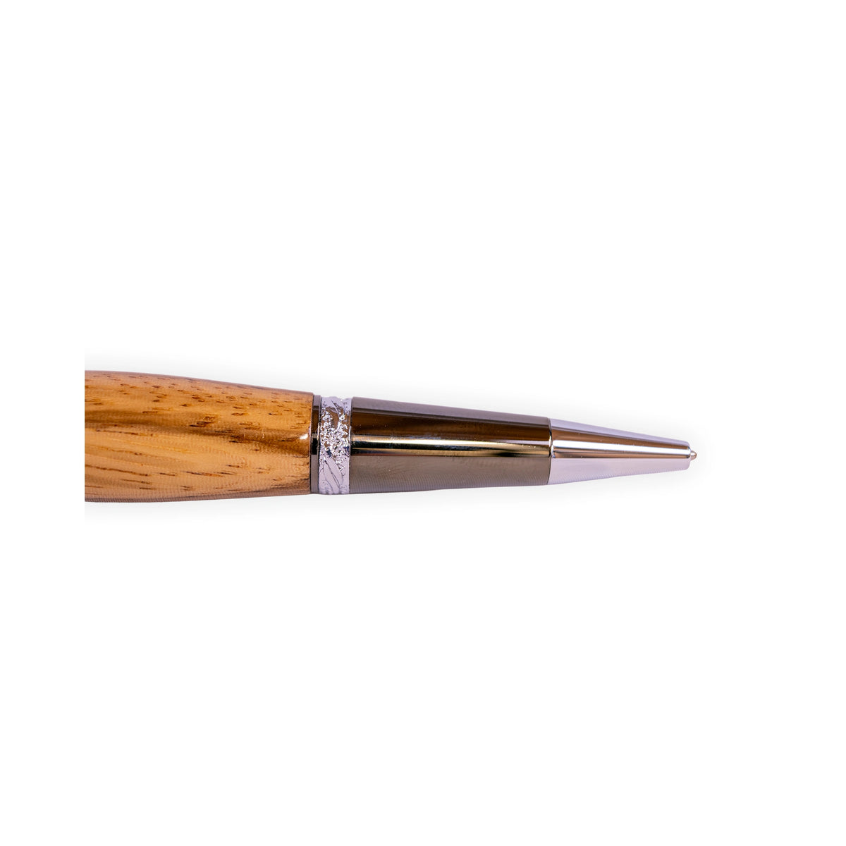Handcrafted Zebrawood Click Ballpoint Pen with Gunmetal Hardware