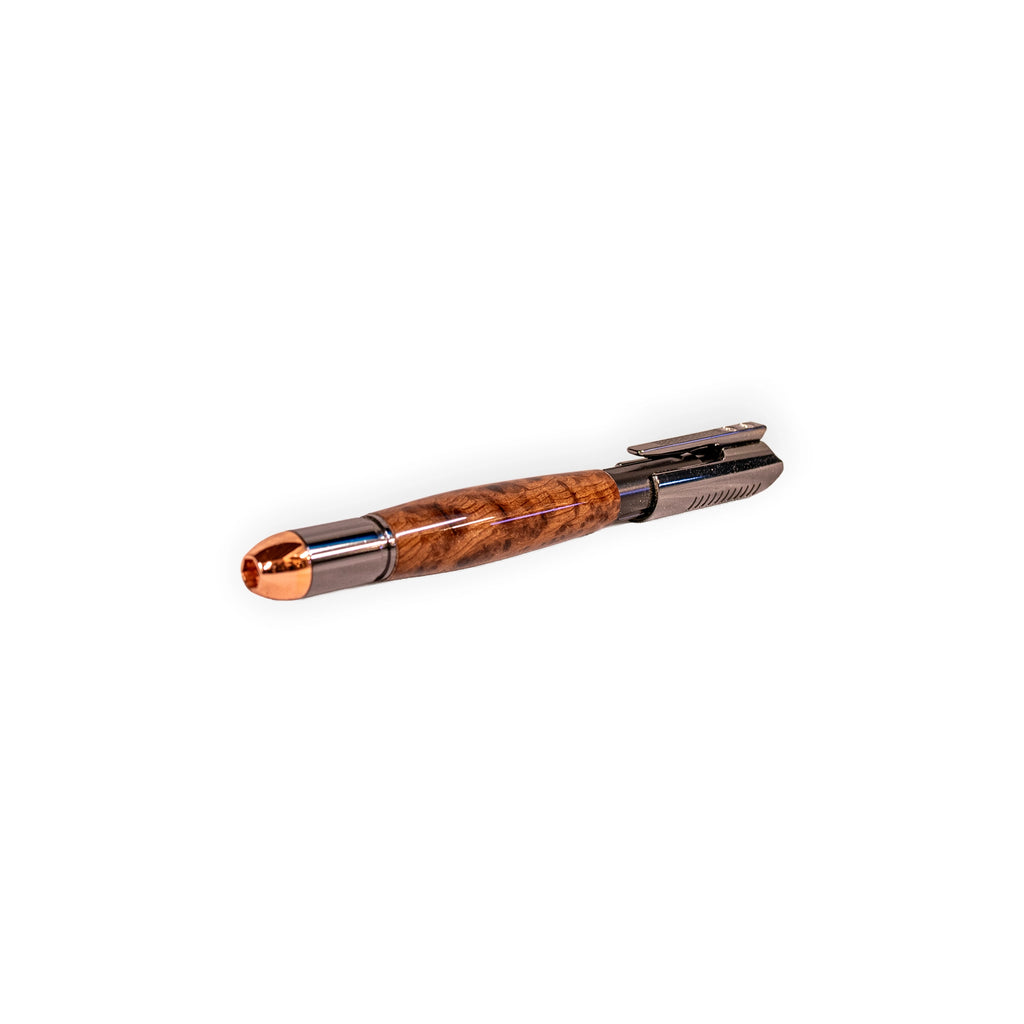 Figured Burl Wood Semi-Auto Rifle Ballpoint Pen – Tactical Gift