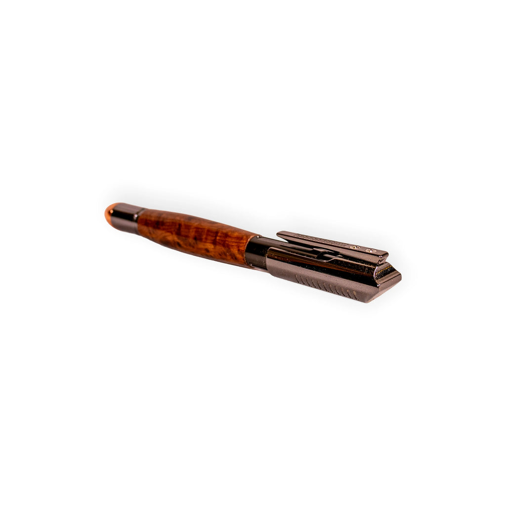 Figured Burl Wood Semi-Auto Rifle Ballpoint Pen – Tactical Gift