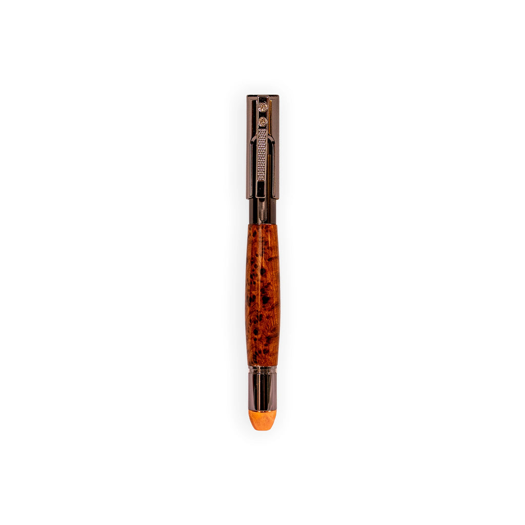Figured Burl Wood Semi-Auto Rifle Ballpoint Pen – Tactical Gift