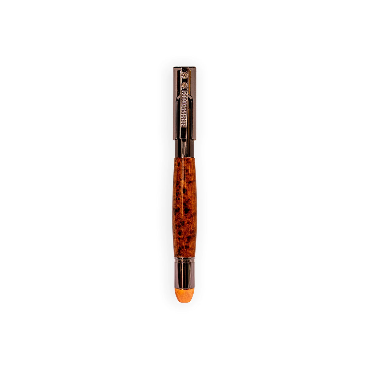 Figured Burl Wood Semi-Auto Rifle Ballpoint Pen – Tactical Gift