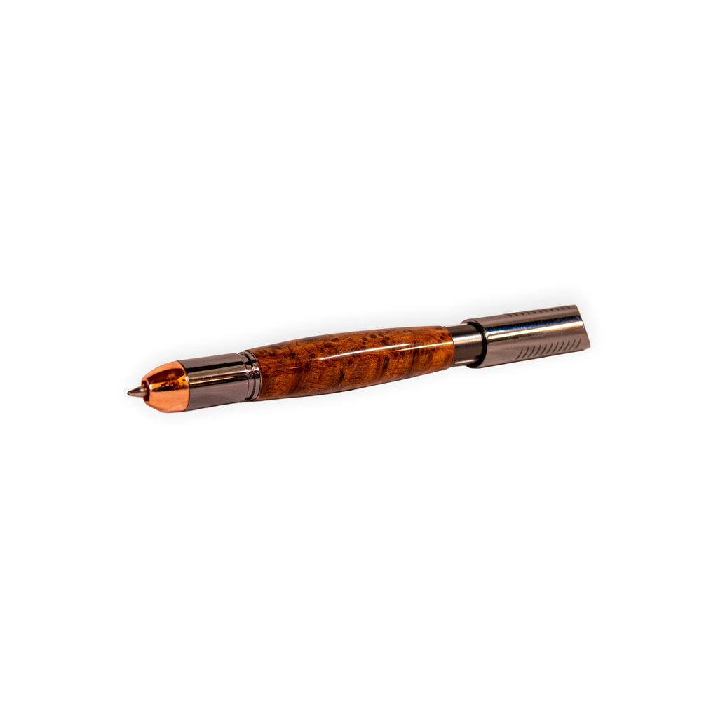 Figured Burl Wood Semi-Auto Rifle Ballpoint Pen – Tactical Gift