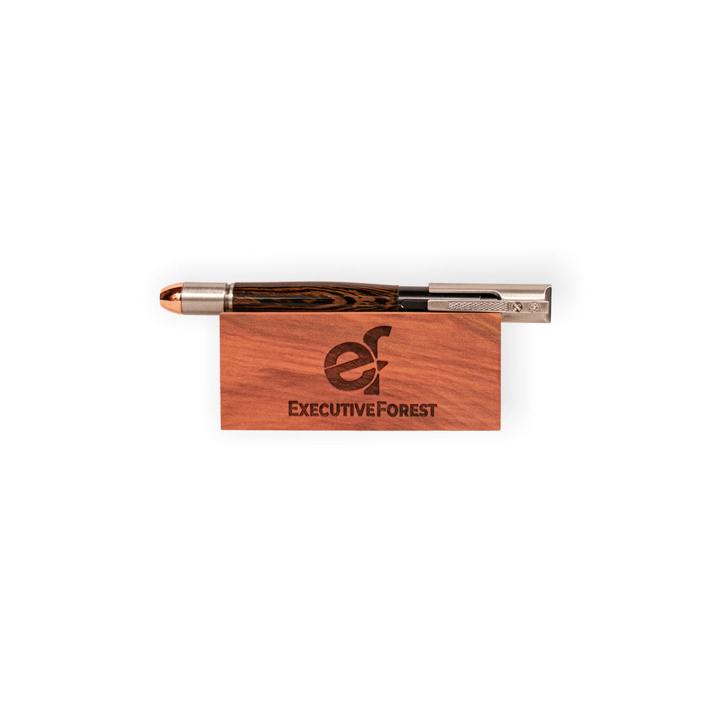 Semi-Auto Rifle Wood Ballpoint Pen – Satin Gunmetal Tactical Gift